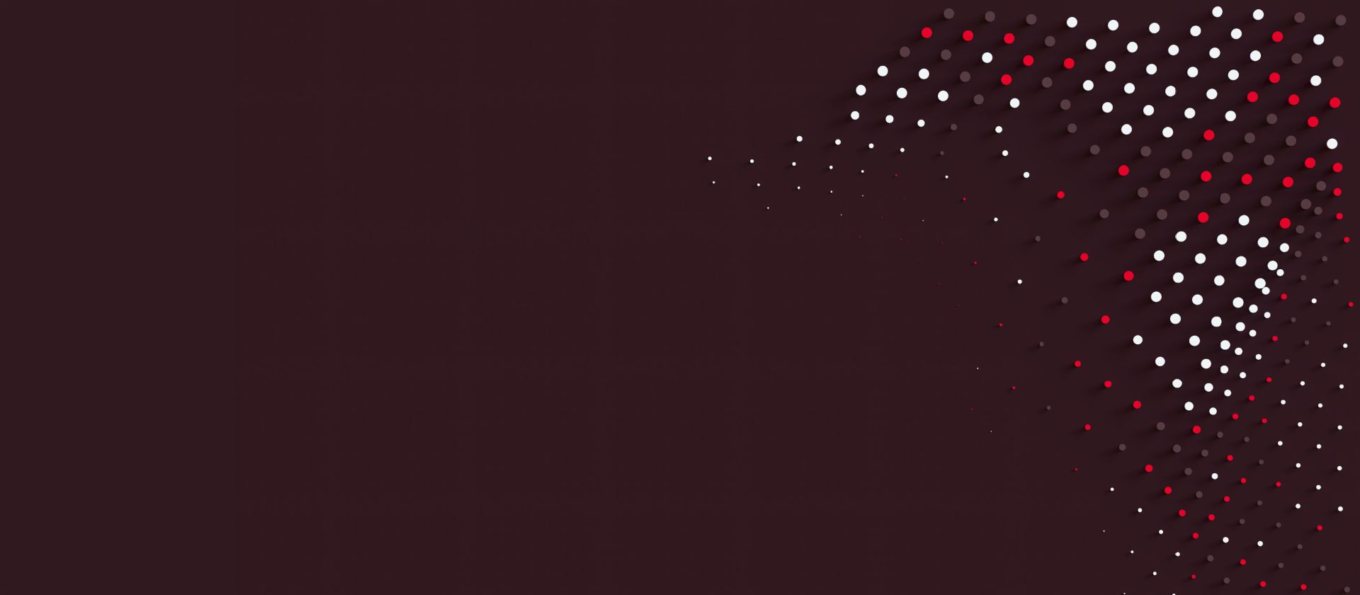 Dynamic graphic with red and white dots symbolizing movement and innovation in receivables management at EOS